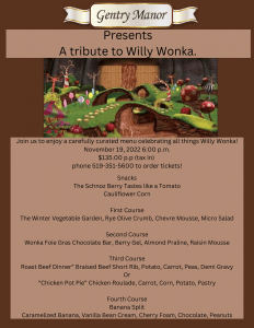 Presents A tribute to Willy Wonka.